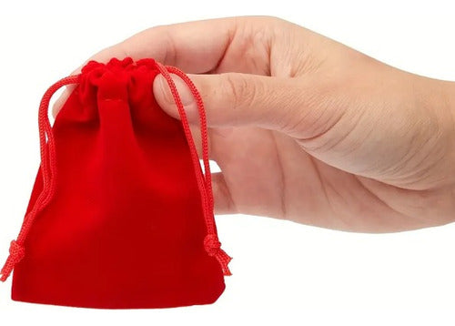 Bolsas Terciopelo Joyeria Bisuteria 7cm X 9cm X 100 Und Rojo