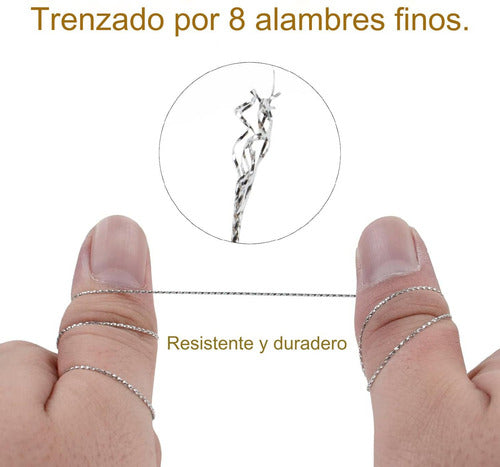Hilo Dorado O Plateado 2mm Para Manualidades Rollo X 50 Mts