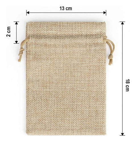 Bolsas Costales Yute Con Cordón Dulceros Regalo 13x18cm X 50 Unid