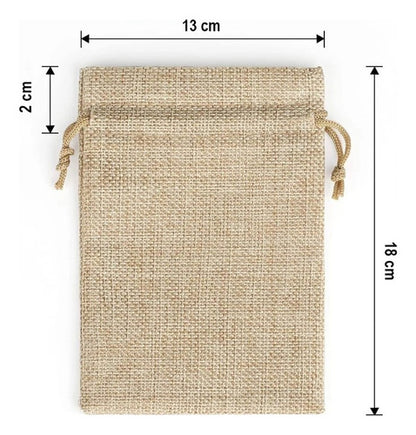Bolsas Costales Yute Con Cordón Dulceros Regalo 13x18cm X 50 Unid