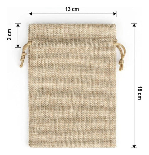 Bolsas Costales Yute Con Cordón X50 Dulceros Regalo 13x18cm