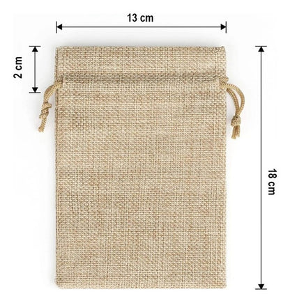 Bolsas Costales Yute Con Cordón X50 Dulceros Regalo 13x18cm