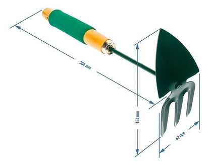 Herramienta Jardineria 2 En 1 Resistente Mango Antidelizable
