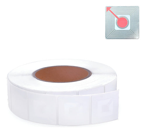 Etiqueta Adhesiva Antihurto Rf Para Ropa 3cm X 3cm 1000 Und Blanco