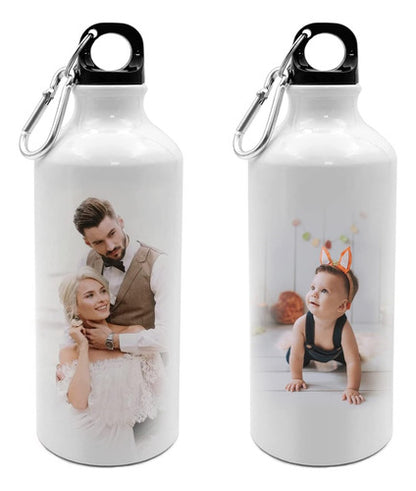 Caramañola Metalica 500ml Botella Sublimacion Blanco X12 Und