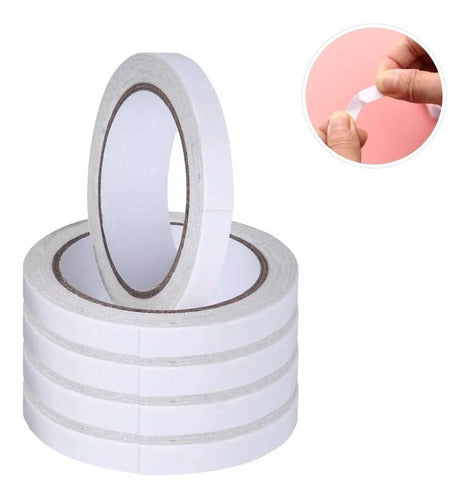 5 Cintas Adhesiva Doble Cara 10mm X10mts Papeleria Scrapbook Default Title