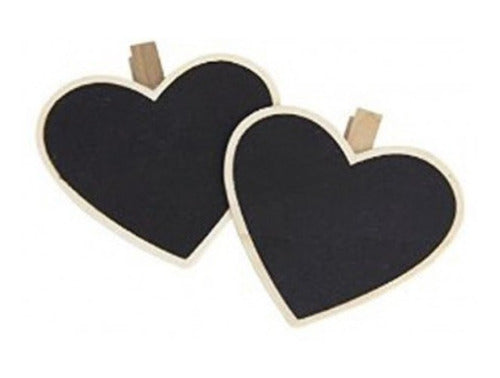Ganchos De Madera Pizarra Pequeños Decoracion 4 Und