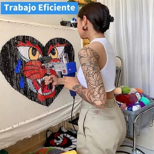 Maquina Para Tufting Electrica Alfombras Pistola Cutpile