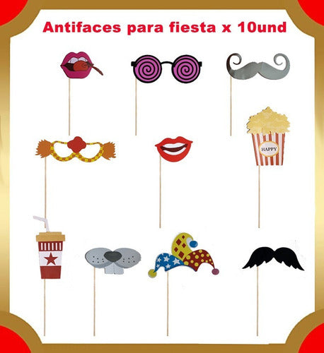 Mascara Antifaz Fiesta Carton X 10 Unidades Diseño 3