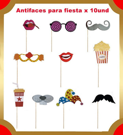 Mascara Antifaz Fiesta Carton X 10 Unidades Diseño 3