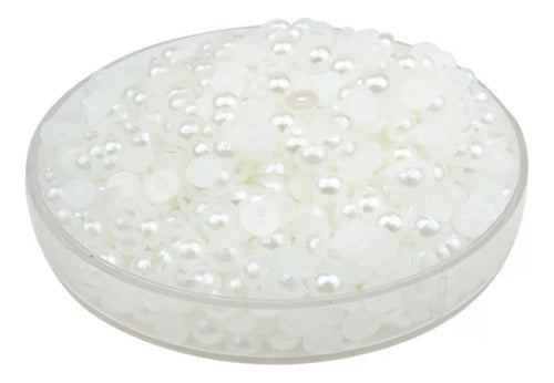 Media Perlas Plasticas Abs Natural Para Pegar 6 Mm X 400 Und
