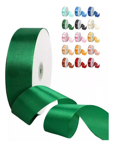Rollo Cinta Satin Para Decoracion Ancho 4 Cm X 55 Metros
