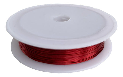 Rollo Alambre De Acero Color Oro 50 Metros De Cal 0.4 Mm Rojo