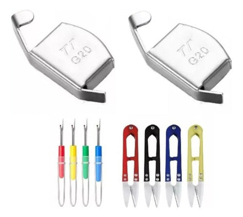 Kit Costura Guia Magnetica Tijera Rematador Abreojal