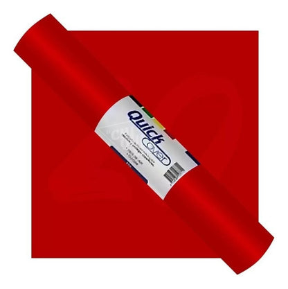 Papel Tapiz O Vinilo Adhesivo Rojo Rollo 20 Mts