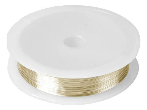 Rollo Alambre De Acero Color Oro 50 Metros De Cal 0.4 Mm