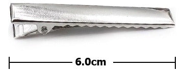 Hebillas Metalicas Para Pelo Pinza Plana 6.0cm X 12 Unidades
