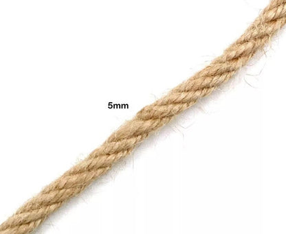 Cuerda Yute Rascador Para Gato 5 Mm X 10 Mts Soga