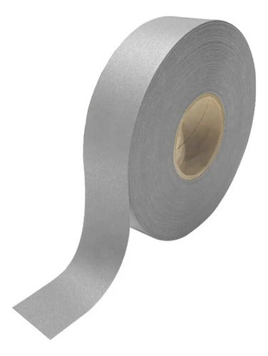 Cinta Reflectiva Gris Para Confeccion 2.5 Cms X10 Metros Gris reflectivo