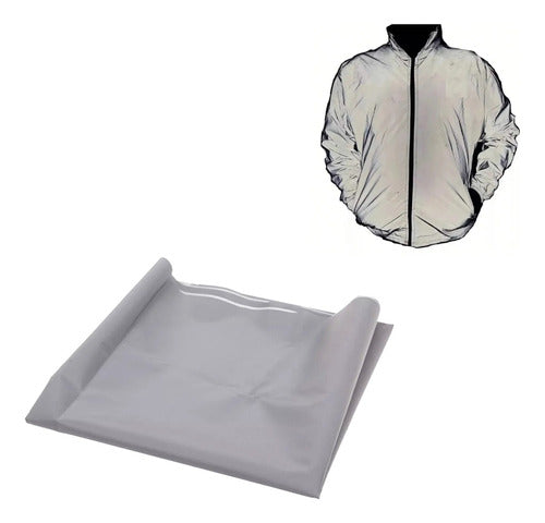 Tela Reflectiva Plateada Chaqueta Moto Bicicleta 1.5m X 1.5m 1.5 m Gris Reflectiva