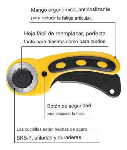 Kit De Herramientas Corte De Tela Tabla Corte A3  X39 Piezas