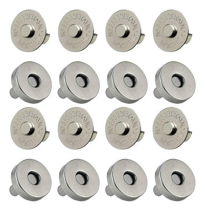 Broches Magneticos 18 Mm Imantado Color Plata X 100 Unidades