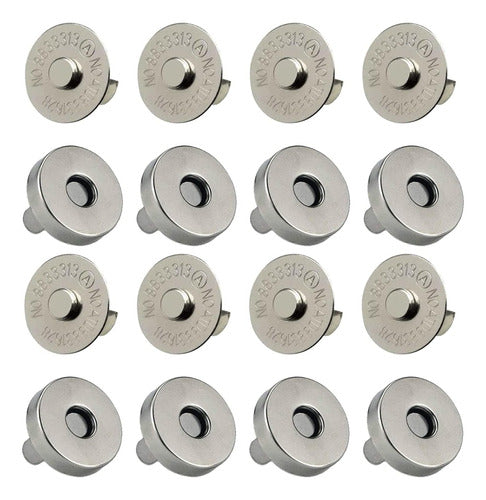 Broches Magneticos 18 Mm Imantado Color Plata X 100 Unidades Default Title