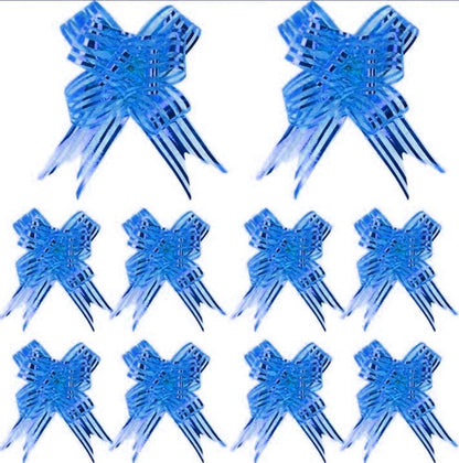 Moños De Regalo Mediano Organza Irizado Navidad 100 Und