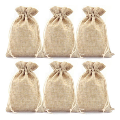 Bolsas Costales Yute Con Cordón Dulceros Regalo 13x18cm X 50 Unid