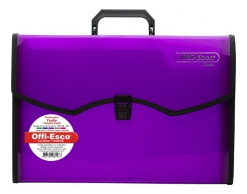 Archivador Offi-esco Fuelle 13 Bolsillo Translucido Carta
