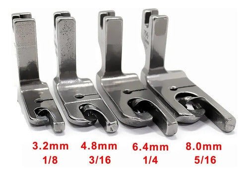 Kit De Pies Prensatelas Dobladillo Máquina Industrial X 4und