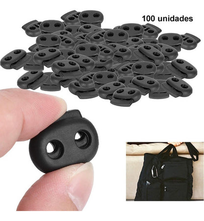 Tancas Plásticas Dobles Para Cordones Sudadera  X 100und