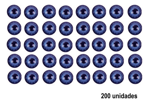 Ojos Para Muñecos De Plástico 12mm Muñequería  X200unidades