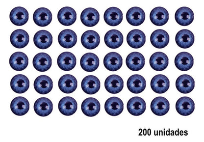 Ojos Para Muñecos De Plástico 12mm Muñequería  X200unidades