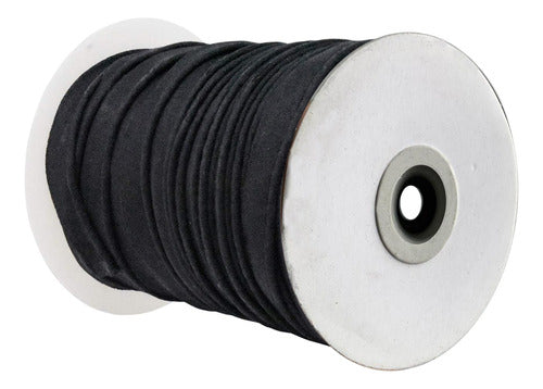 Cinta Embone Sesgo Empitado Con Alma Rollo Ancho 1cm X 100 M Negro Embone