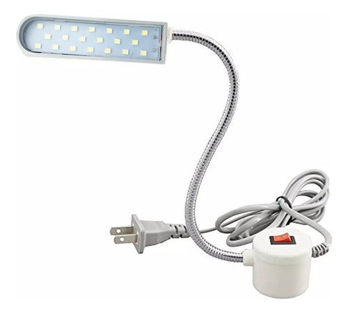Luz Para Máquina De Coser Magnetica Brazo Flexible Blanco