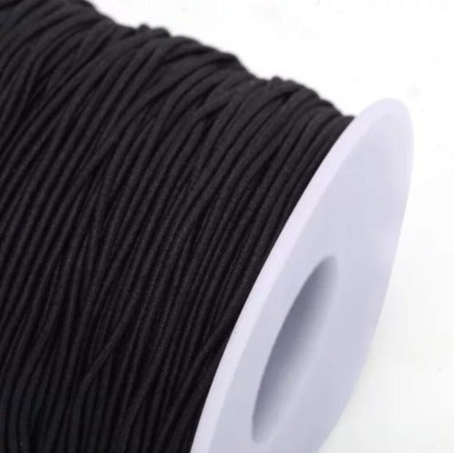 Hilo Caucho Para Bisuteria Collares Pulseras 1.5mm X 100 Mts Negro