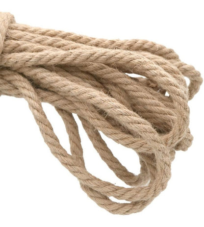 Cuerda De Yute Natural Resistente 10 Mm X 10 Mts Decoración