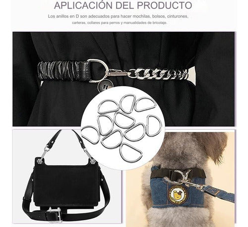 Hebillas Argollas Anillos Forma D 25mm X 100 Und