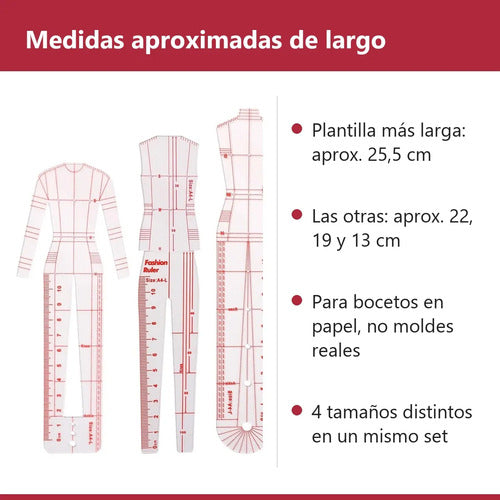 Reglas Para Figurines De Moda Plantillas Diseño Vestuario X4