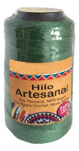 Hilo Artesanal Tejido Macrame Wayuu Telares 2.5mm X 100gr Verde Cali