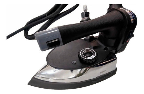 Plancha Industrial Silver Star Vapor Negra 1000w 110v Con Accesorios