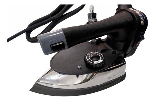 Plancha Industrial Silver Star Vapor Negra 1000w 110v
