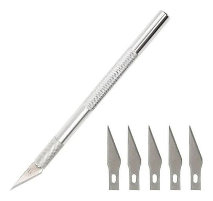 Cutter Exacto Bisturi Profesional + 7 Navajas Arte Dibujo
