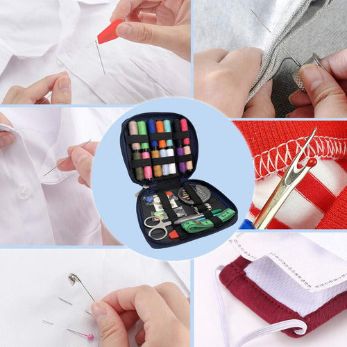 Kit De Costura Portatil Mini Multiuso Estuche Viajero X55pzs