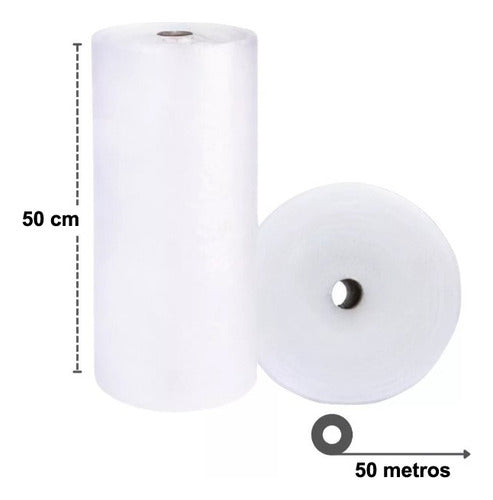 Rollo Plastico Papel Burbuja Embalaje 50cm X 50mts