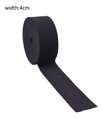 Elástico Resorte Caucho Negro De 4cm X46 Metros 1 Kilo