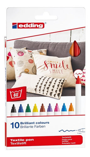 Set Marcador Textil Colores Surtidos Edding 4600 X 10 Uds Default Title