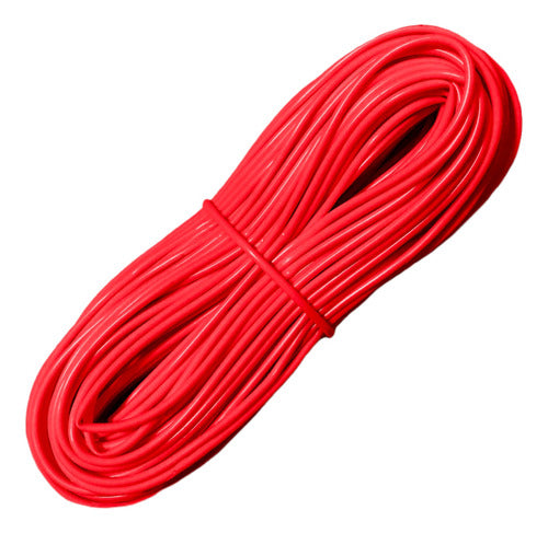 Madeja Mimbre Cordón Tubo Plástico Pvc Para Tejer X 40metros Rojo