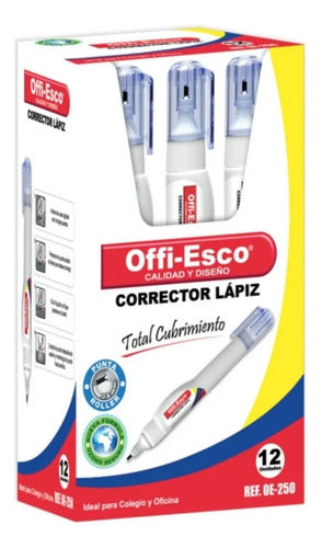 Corrector Lapiz Offi Esco Oe-250 Caja *12 Und 8 Ml *5 Cajas Default Title